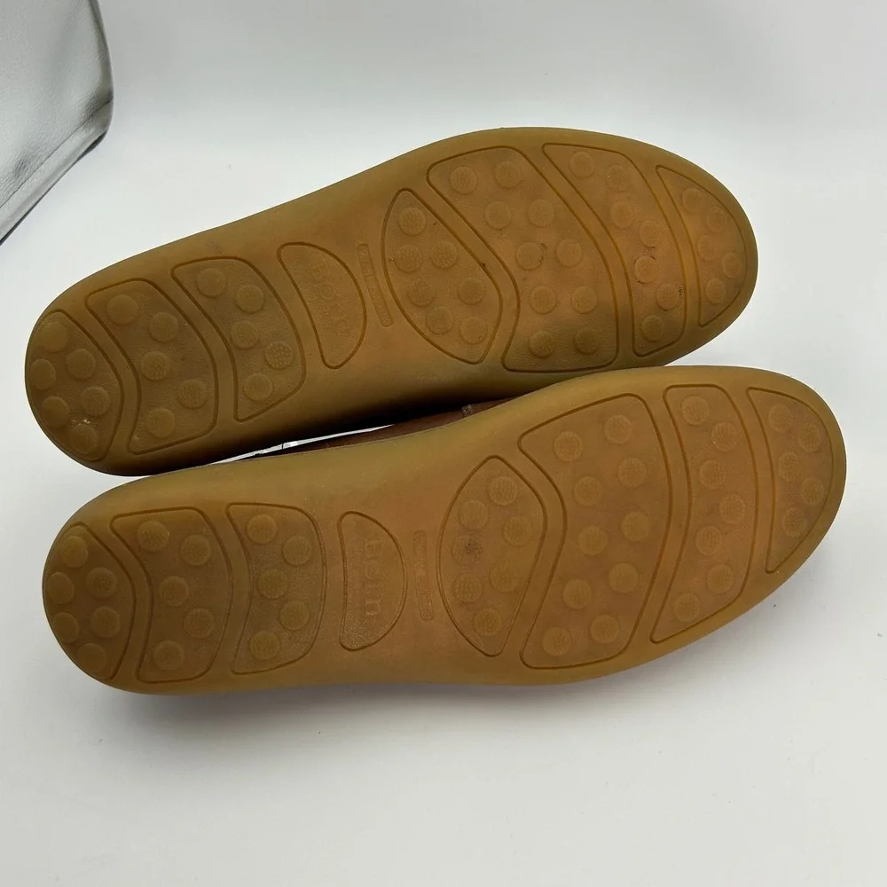 Born Loafers Mens‎ 10.5 Brown Leather Slip On Moc Toe H44116 Business Casual